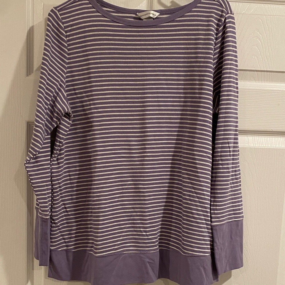 Christopher & Banks Purple Striped Top